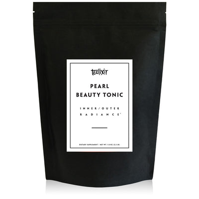 Teelixir Pearl Beauty Tonic hydrolysed levigated 10:1 extract powder highly bioavailable absorbable mineral and calcium supplement nourish skin hair nails inner outer glow hydration reduce stress calm the mind relax sleep better 1 kg 2.2 lb bulk