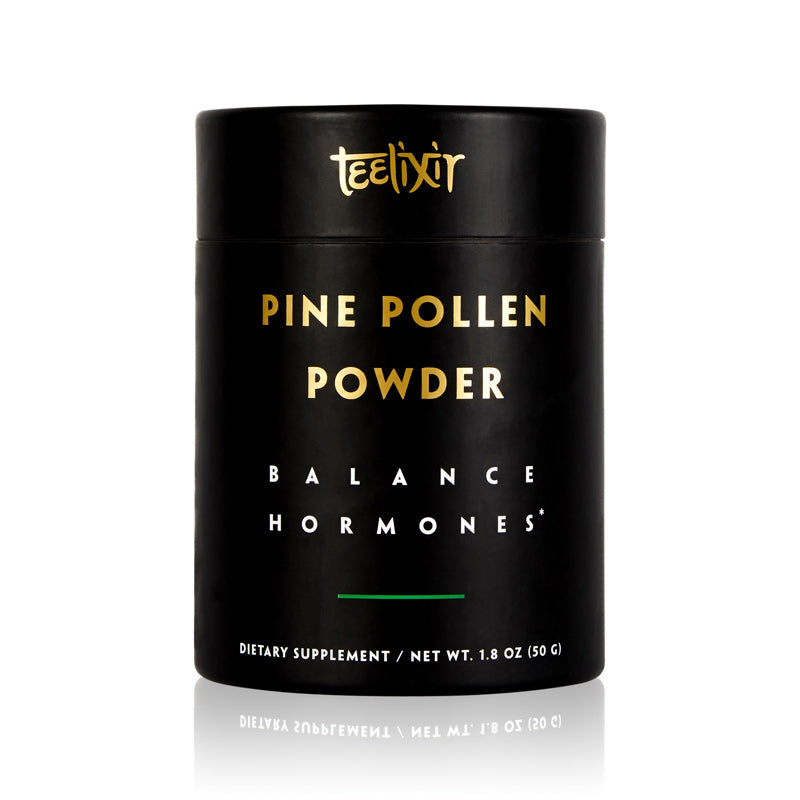 Teelixir Wild Raw Pine Pollen Superfood Powder - Increase Energy, Balance Hormones All Natural Androgens source, Nourish Skin and Beauty Health Improve libido sex drive vegan paleo gluten free keto